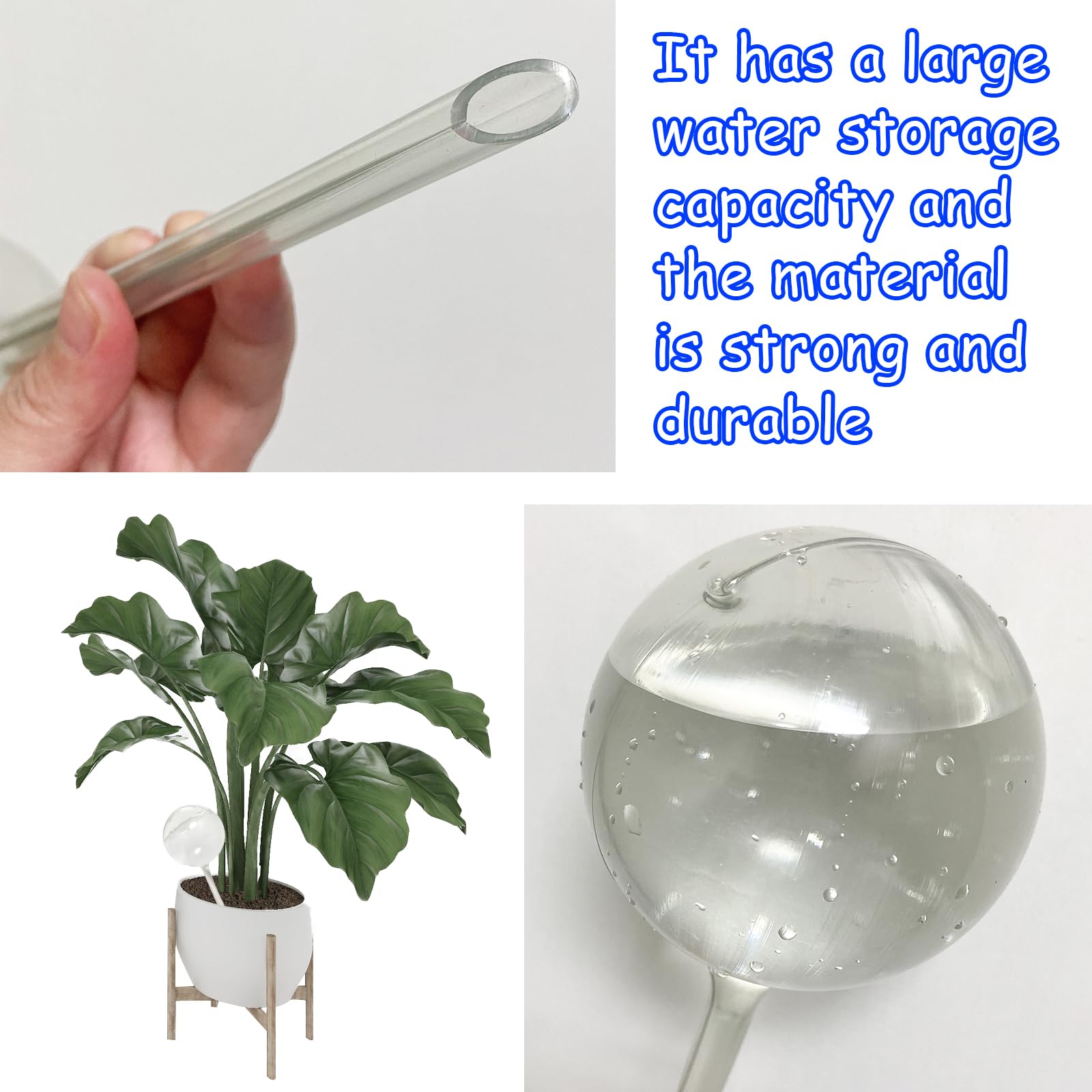 Jgalnim plant irrigation device in action for various pots