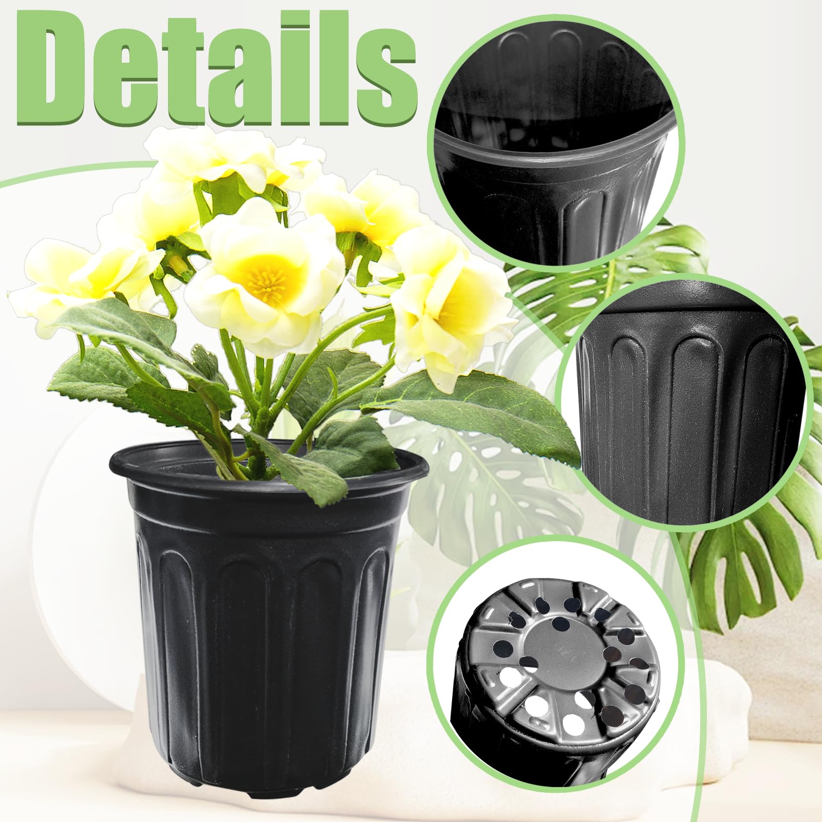 Jgalnim thickened flexible plastic pots are durable and reusable