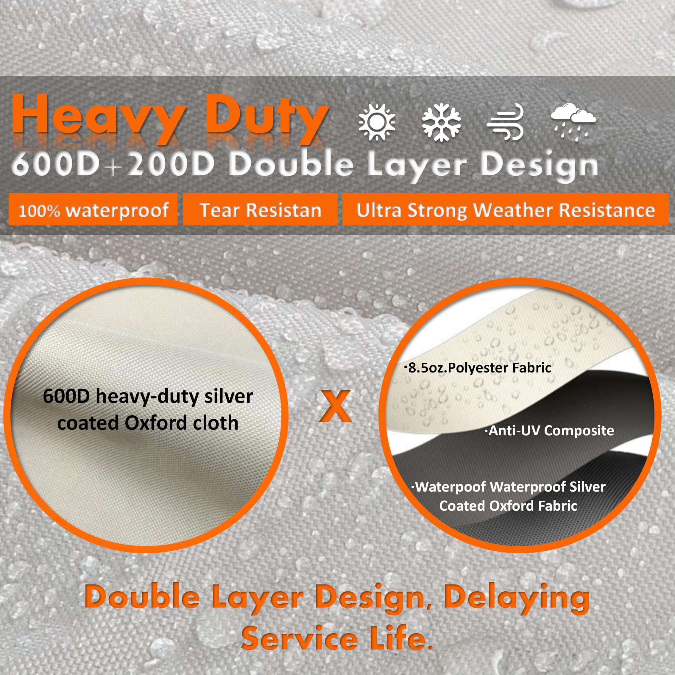 JIAHOO bottom-attachment design keeps the cover secure during windy conditions