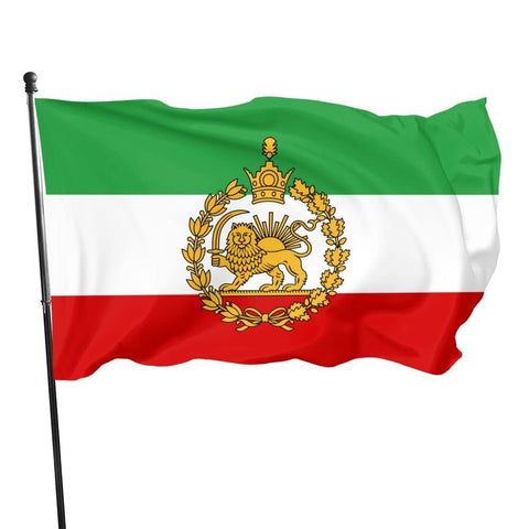 JIALOE Iran flag with brass grommets for durable outdoor display.