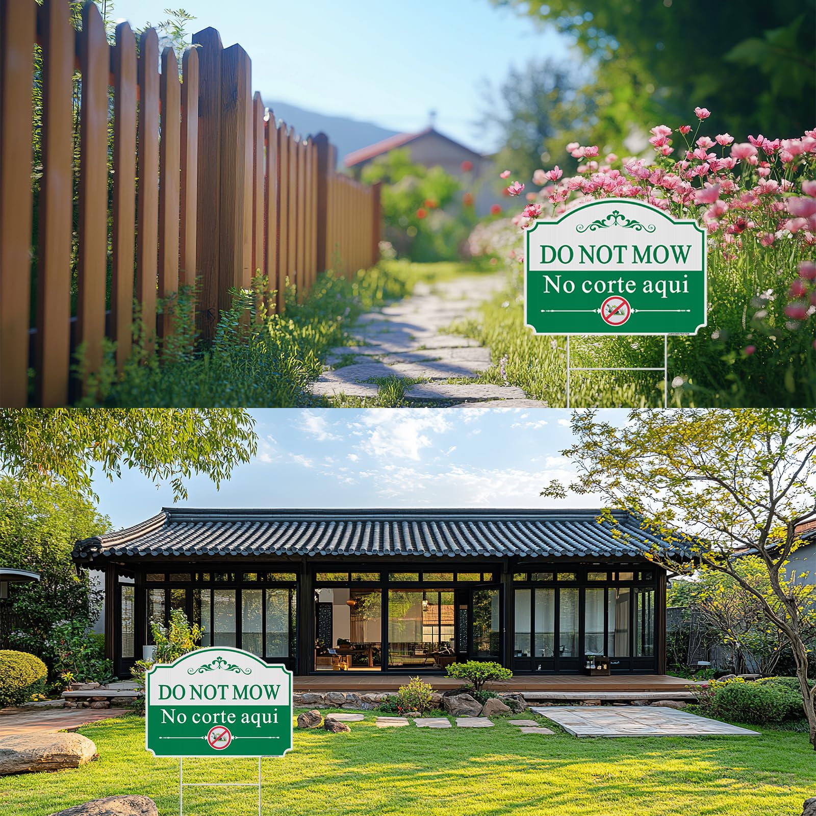 JIAMING Easy install yard sign shows simple stake insertion into soil