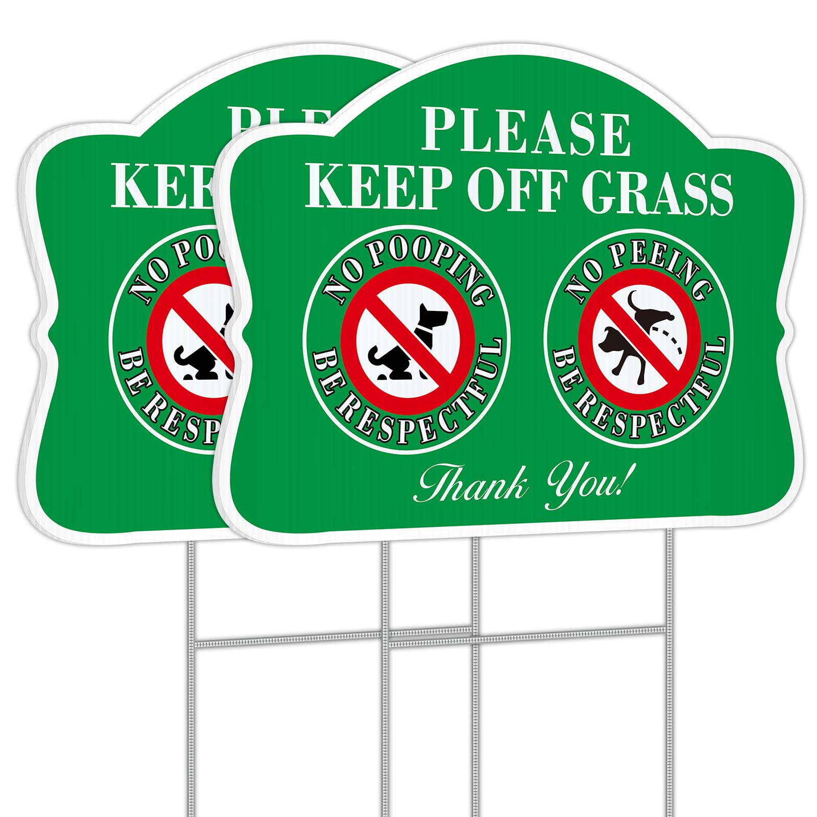 JIAMING no pooping dog sign 12x9 inch, double-sided for outdoor visibility