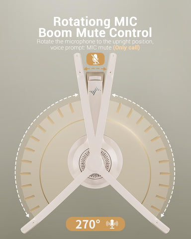 JIAMQISHI 3.5 mm cable enables wired use with mic mute and inline controls.