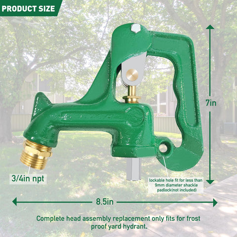 JIANBENKJ frost-proof head with 3/8-16 UNC rod threading for secure install.