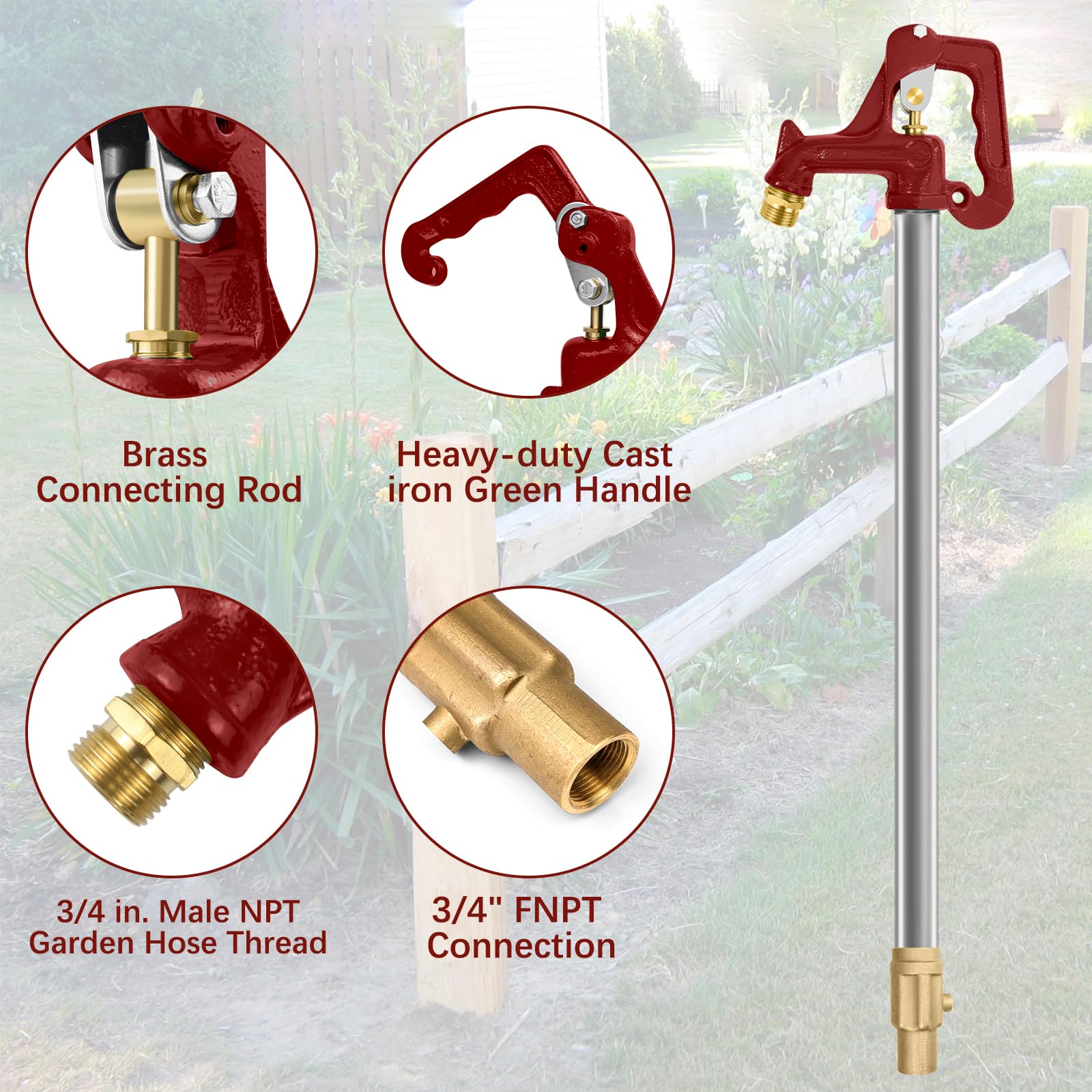 JIANBENKJ frost-proof hydrant lever operation enables adjustable water flow