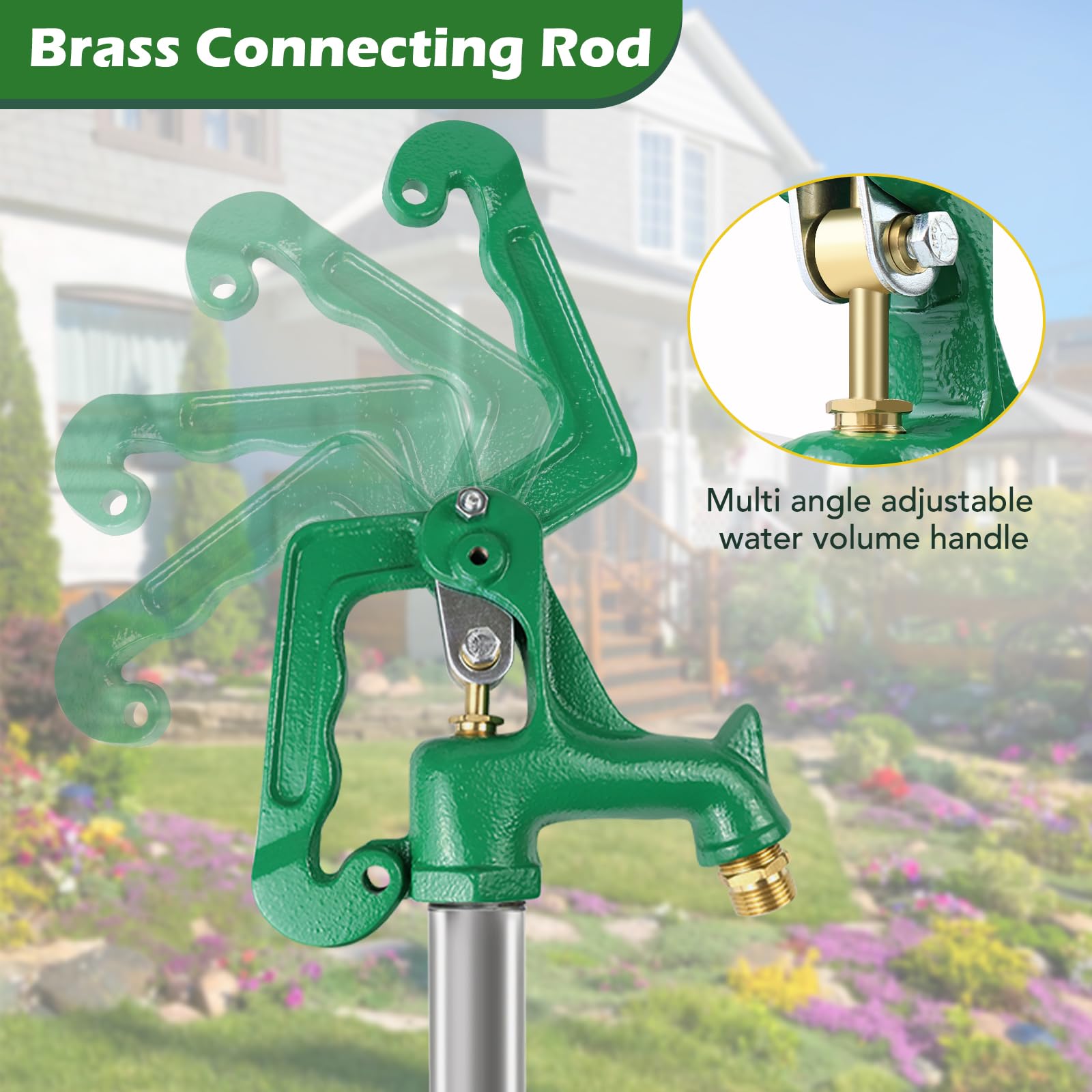 JIANBENKJ pivot control lever allows adjustable water flow.