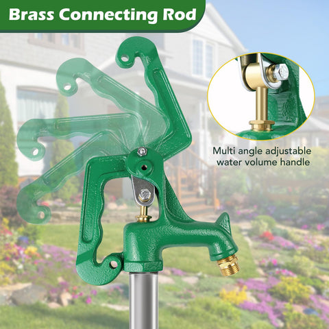 JIANBENKJ pivot control lever allows adjustable water flow.