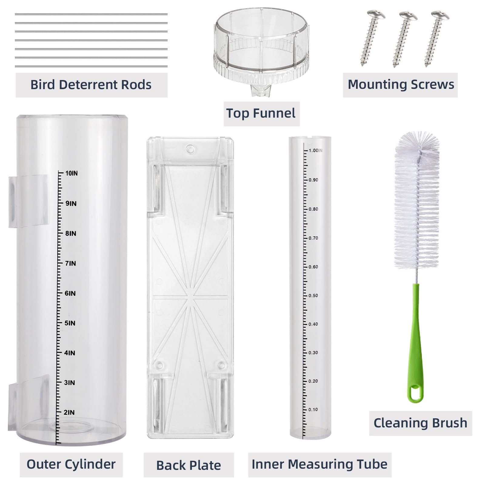 JIANBENKJ rain gauge ready for rain and snow monitoring in yards.