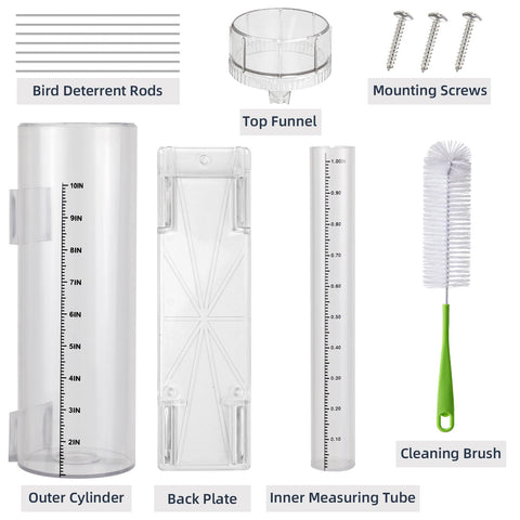 JIANBENKJ rain gauge ready for rain and snow monitoring in yards.