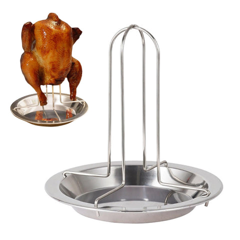 JIANWEI chicken roaster rack side view for even roasting and stability