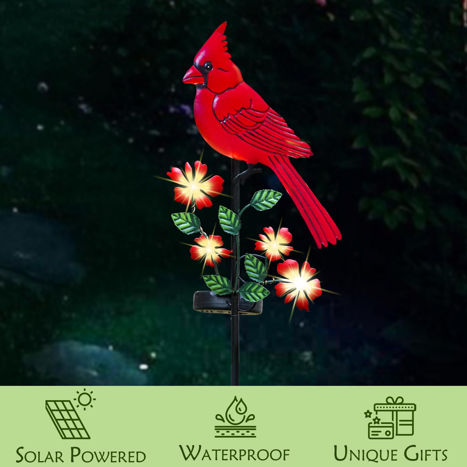 Jiasku cardinal bird figurine decor adds charm to outdoor spaces