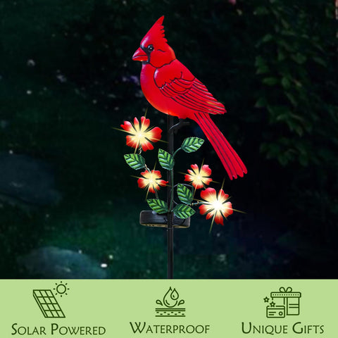 Jiasku cardinal bird figurine decor adds charm to outdoor spaces
