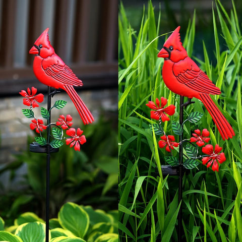 Jiasku cardinal bird figurine decor combines elegance with year-round appeal.
