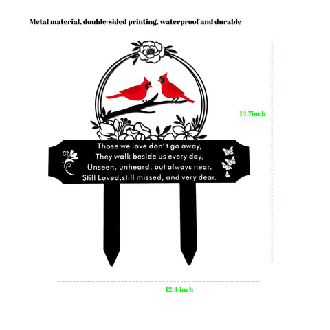 Jiasku Cardinal Memorial Stake garden display highlights cherished memories.