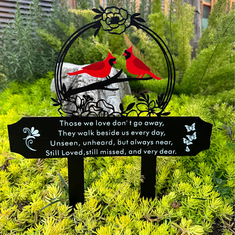 Jiasku Cardinals Memorial Marker yard stake for outdoor remembrance and durable display.