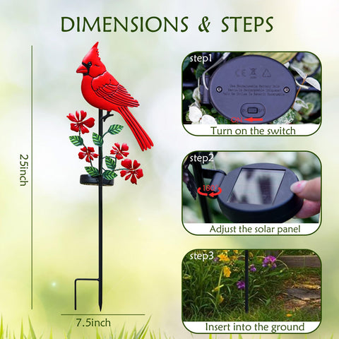 Jiasku red cardinal outdoor decoration enhances the garden focal point