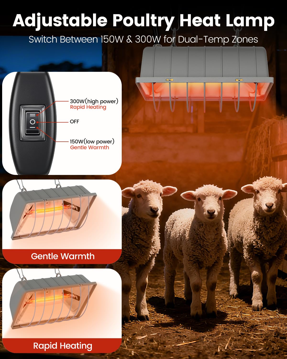 JIAXIDE spiral heating component ensures even heat distribution in coop.