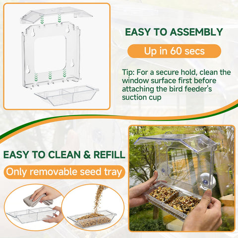 JICYOUP easy-install with removable tray for quick refills and cleaning