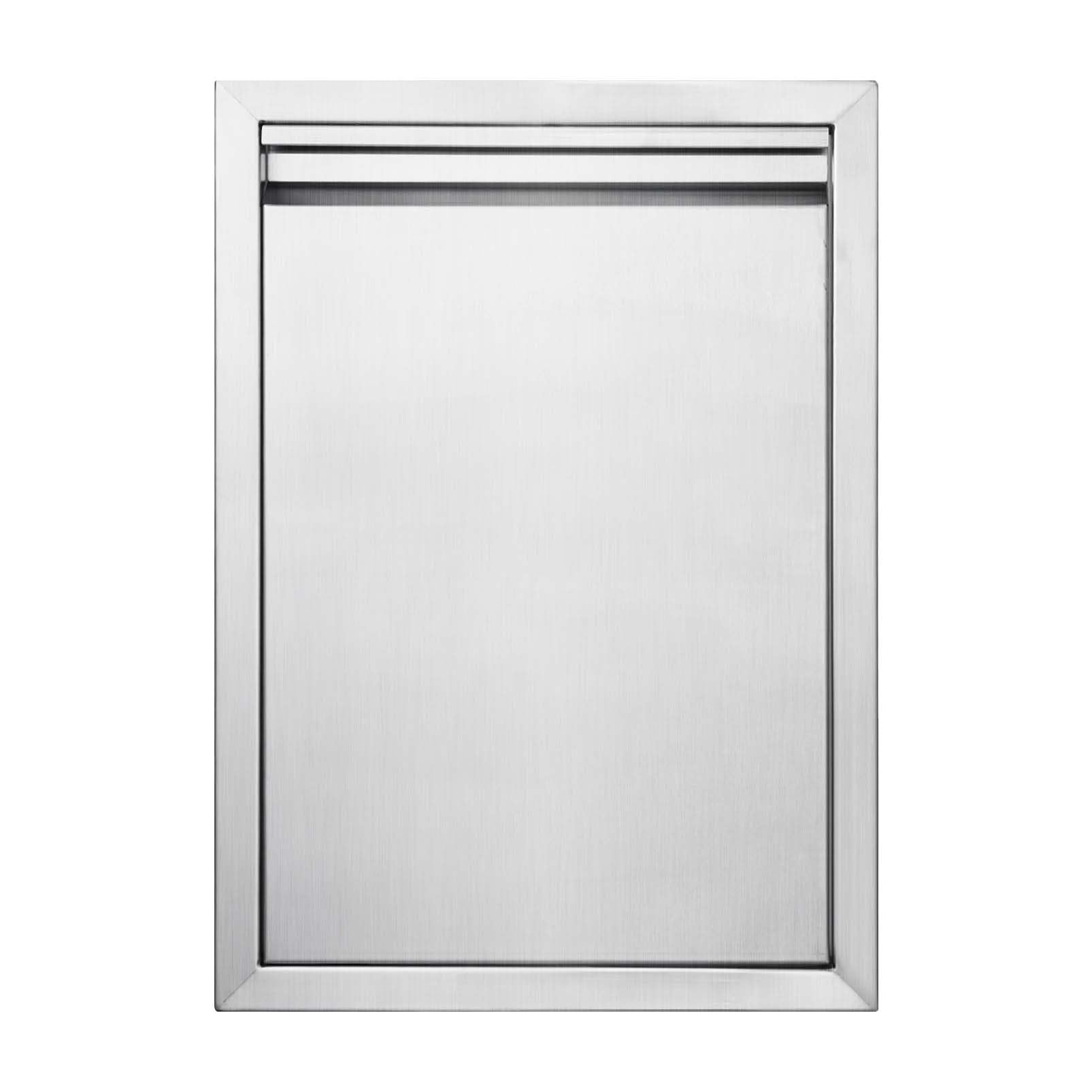 JIE JIN BBQ access door front view with recessed handle for easy outdoor kitchen access.