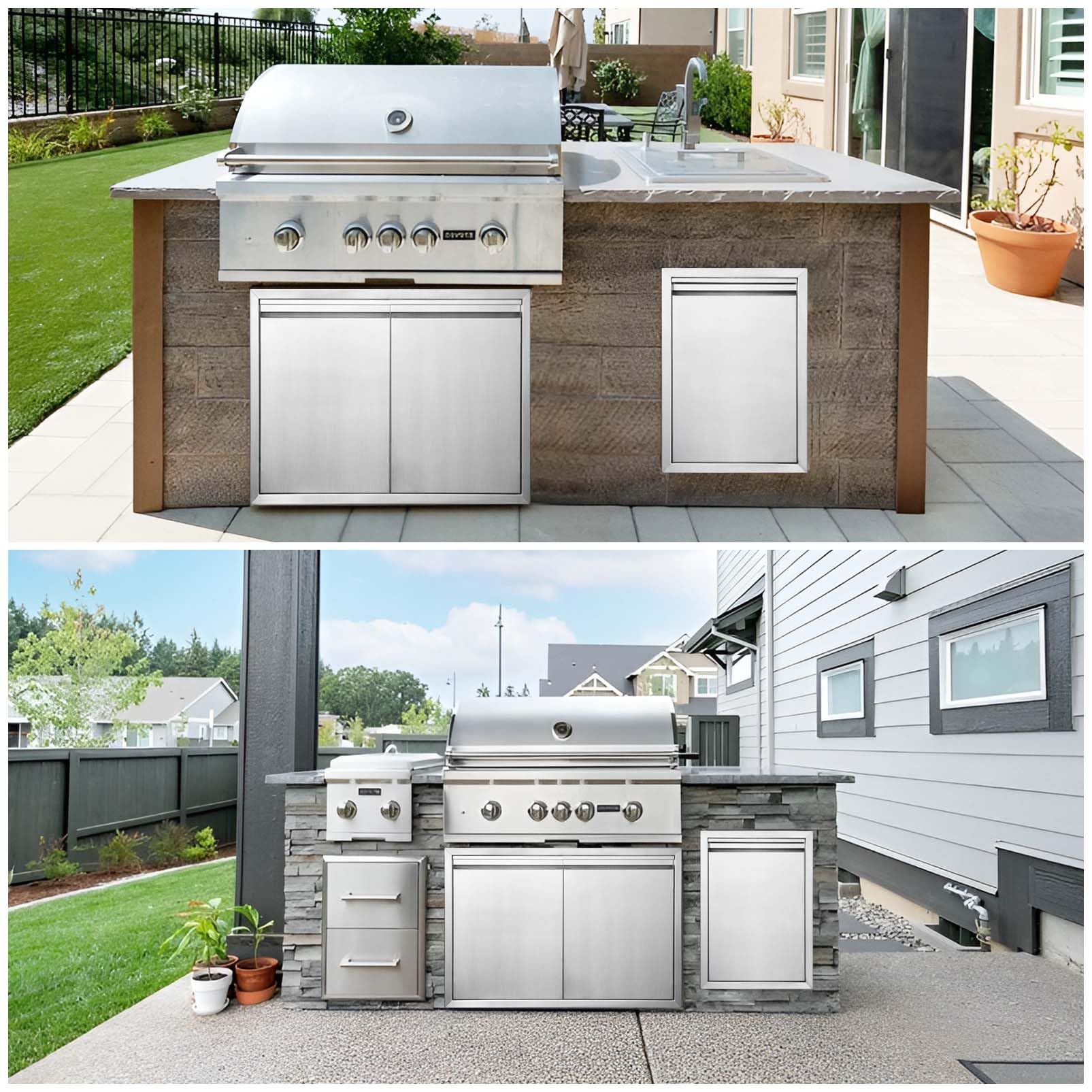 Durable 304 stainless steel construction for lasting outdoor performance.