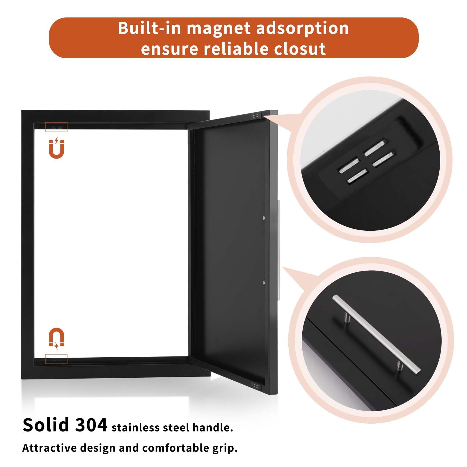 JIE JIN 1.2mm thick stainless steel door with solid handle for sturdy use.