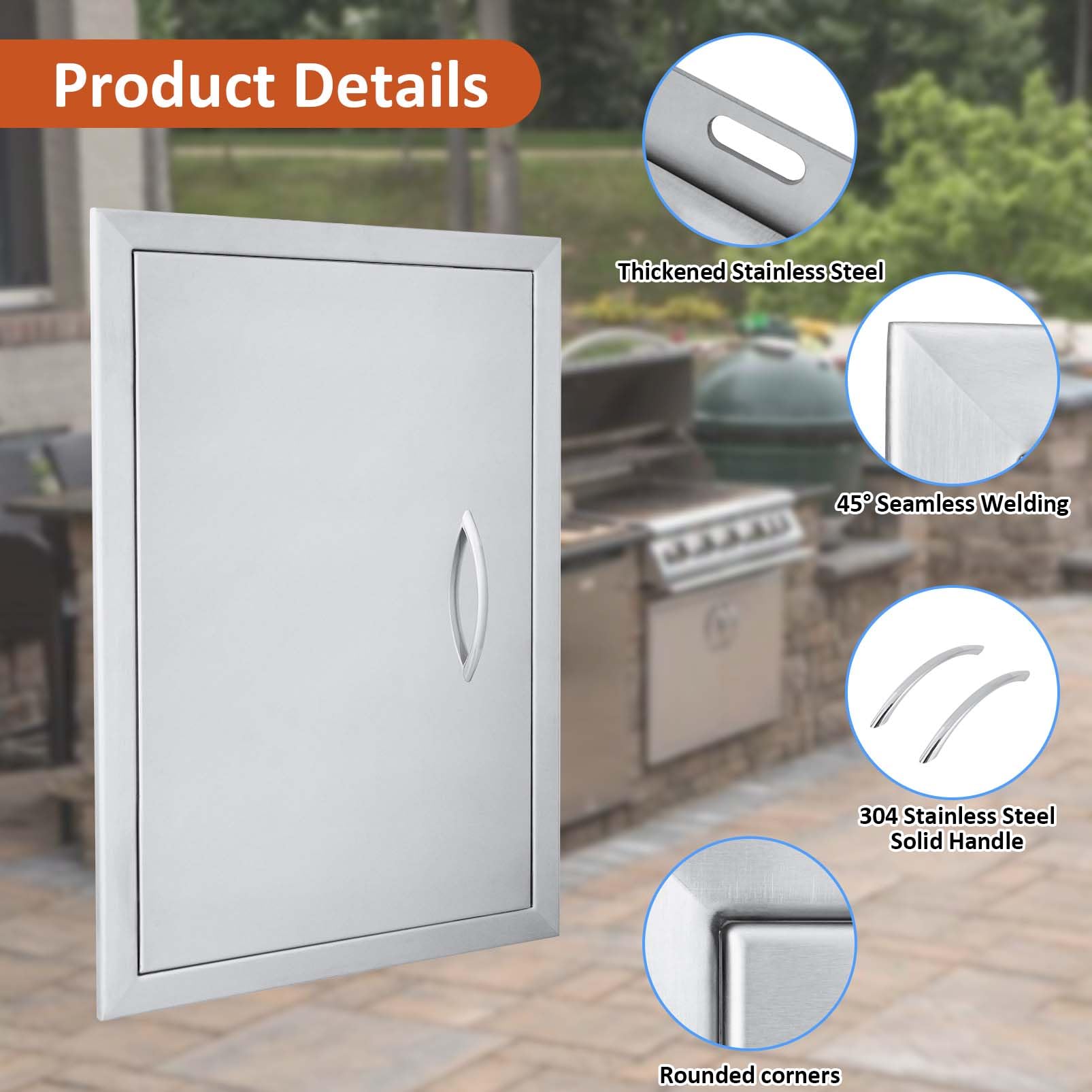 JIE JIN stainless steel door with ergonomic handle for comfortable use