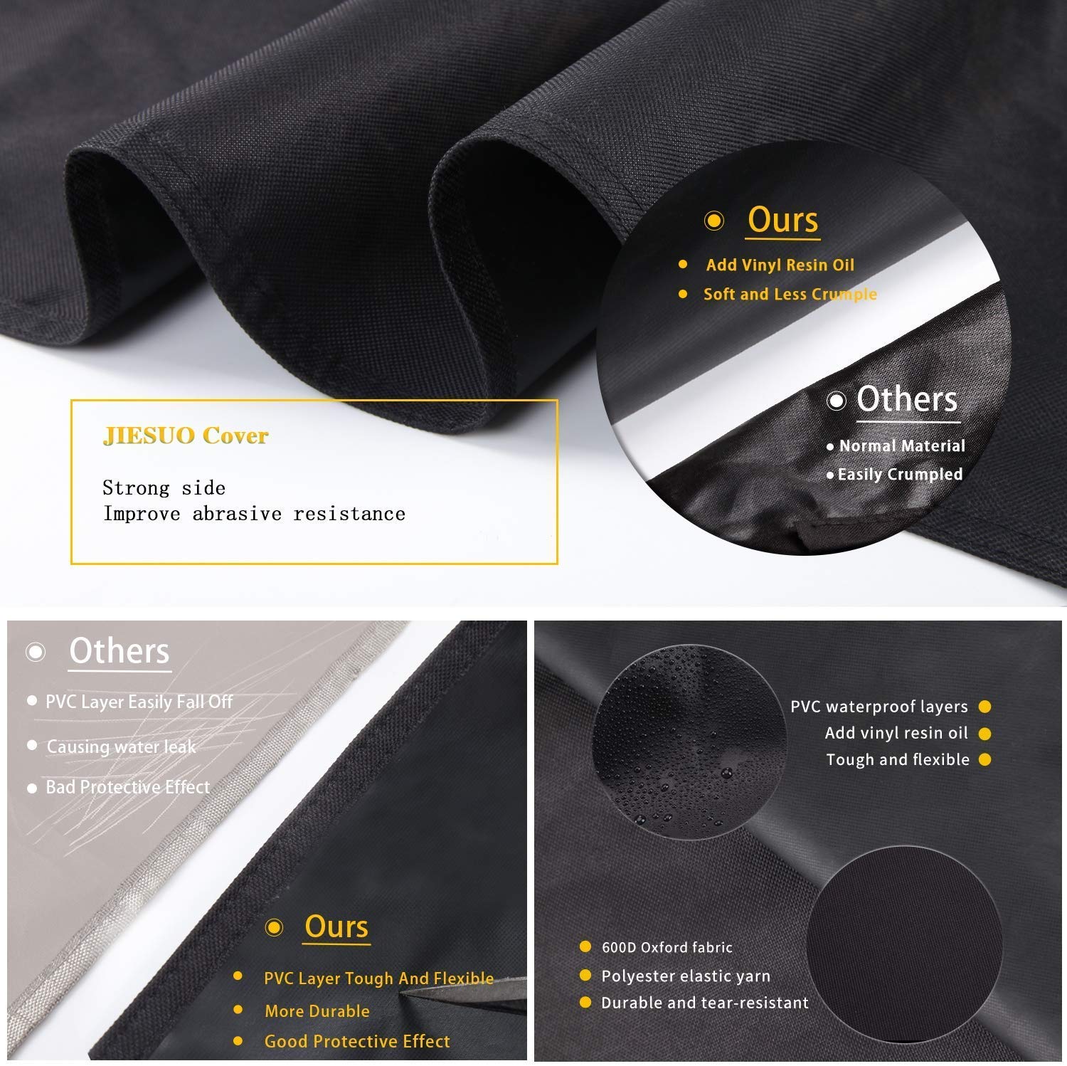 Soft PVC lining remains flexible, protecting grill surfaces while exposed to cold conditions.