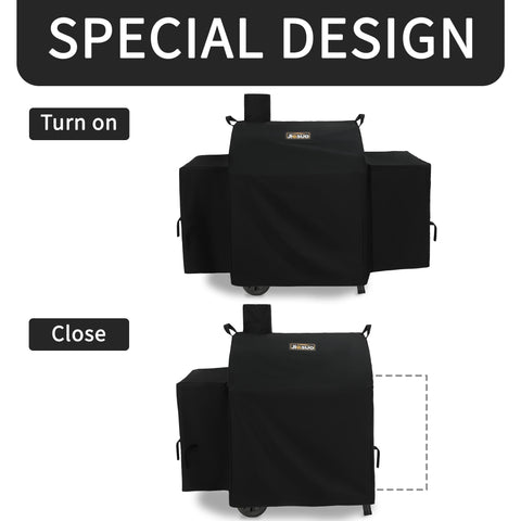 JIESUO cover features durable handles for easy placement and removal.