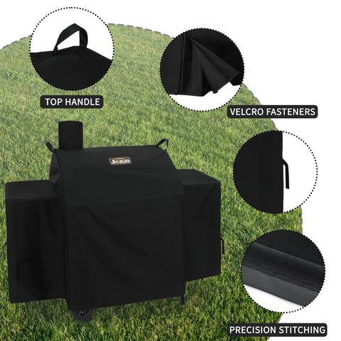JIESUO cover's Velcro straps provide secure fit with or without the side box.