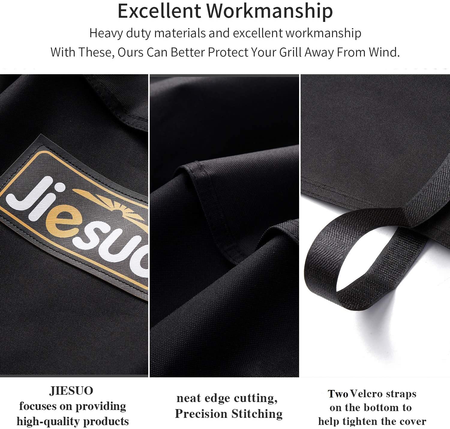 JIESUO grill cover being rinsed for easy cleaning and maintenance