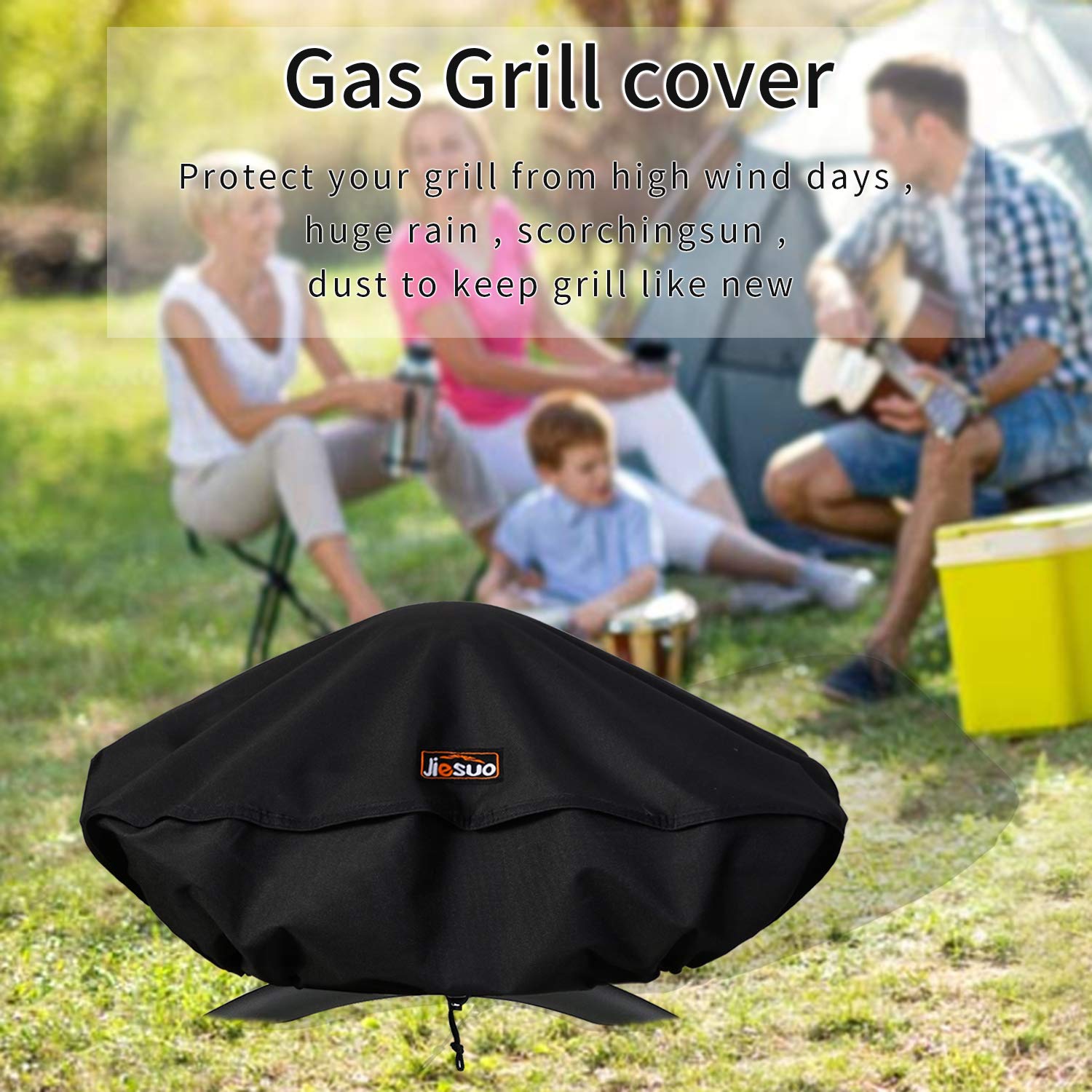 JIESUO grill cover durable edge stitching reduces abrasion over time.