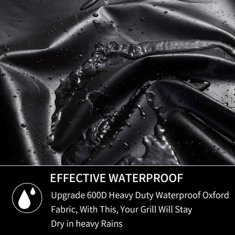 JIESUO heavy-duty 600D polyester material on grill cover.