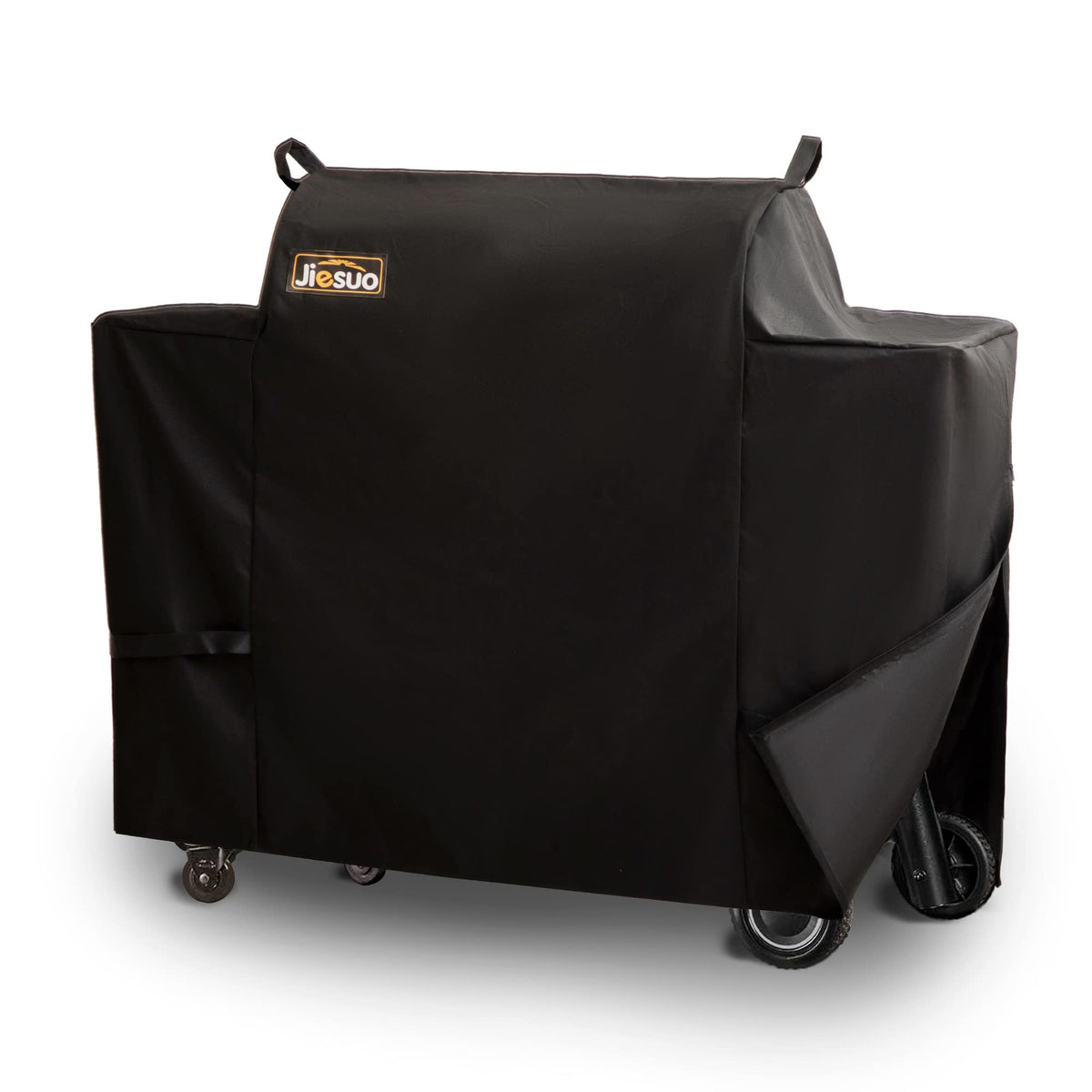 JIESUO grill cover for Traeger Ironwood 885 protects from rain and dust.