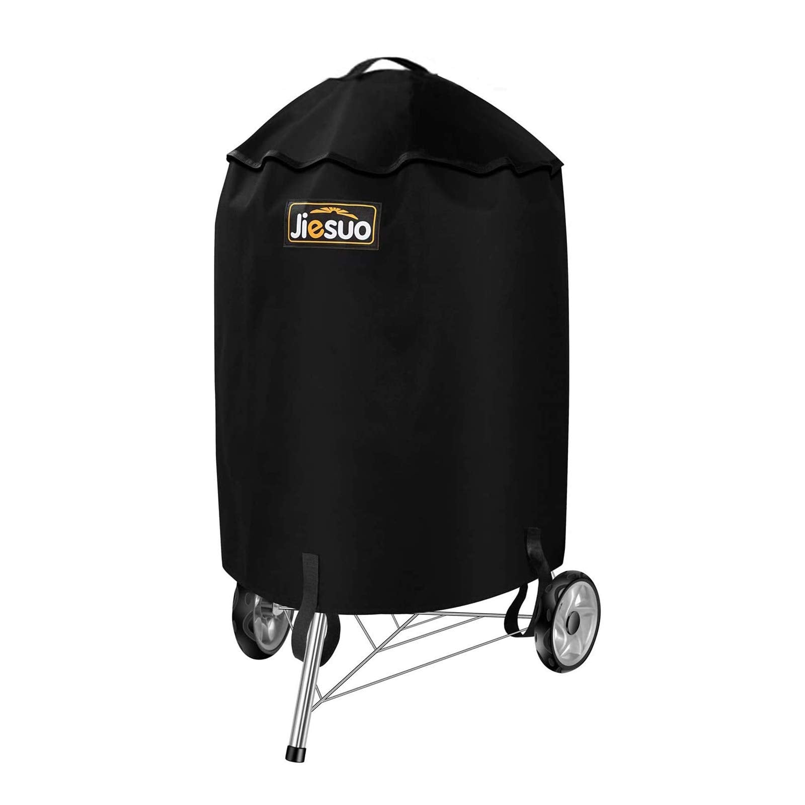 JIESUO grill cover on Weber Master Touch 22 inch, protecting the grill from rain and dust