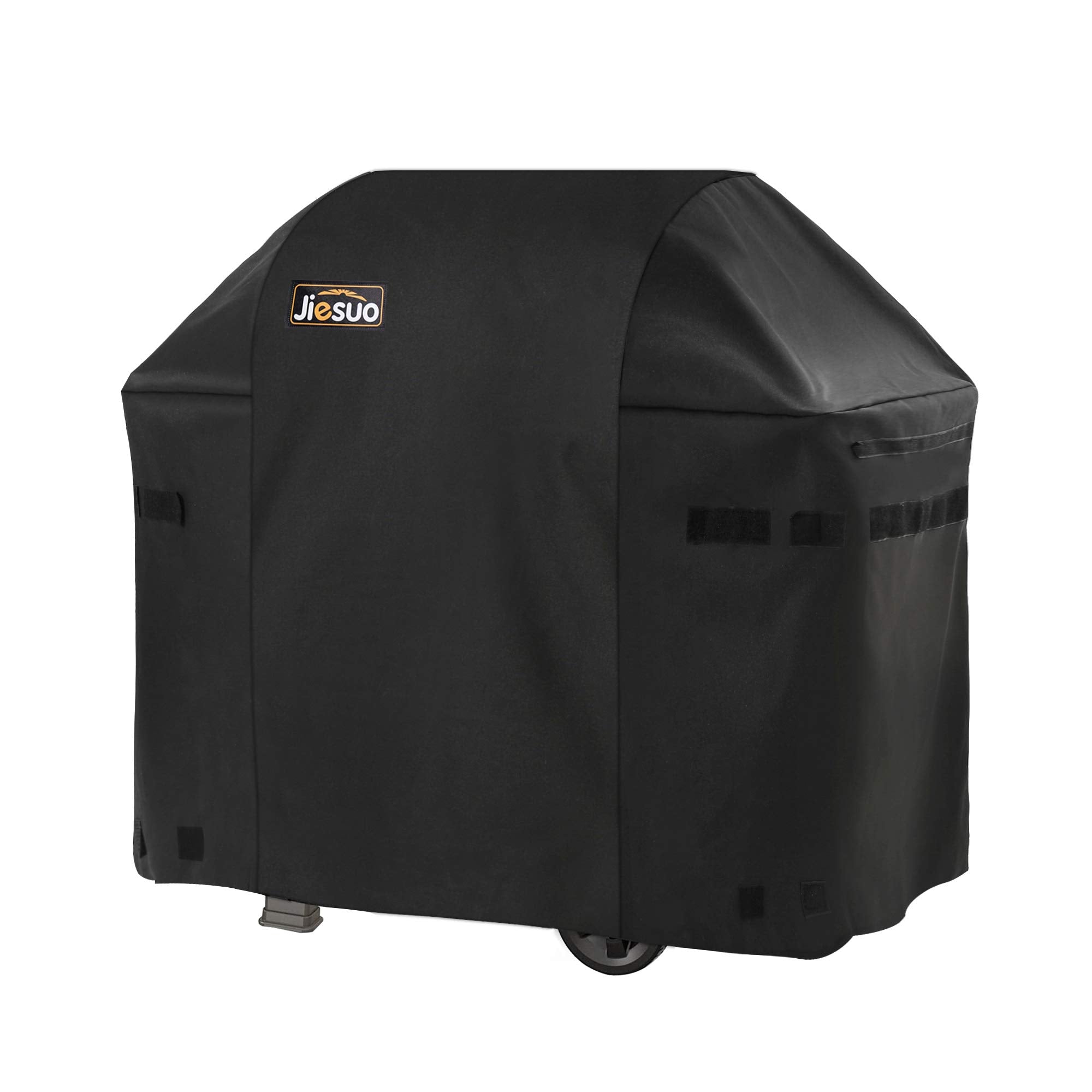 JIESUO grill cover for Weber Spirit 310, front view, protects against rain and sun.