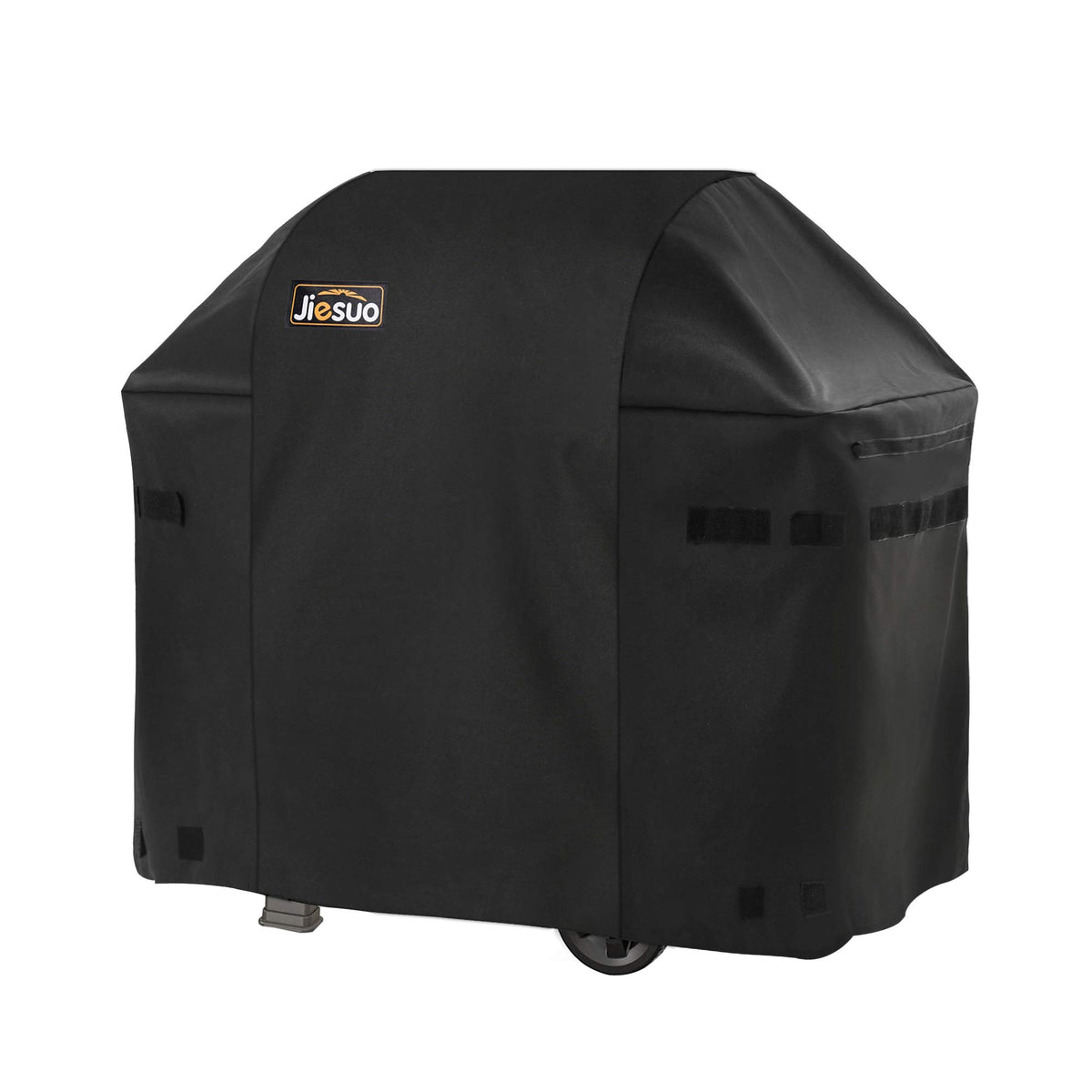 JIESUO grill cover for Weber Spirit 310, front view, protects against rain and sun.
