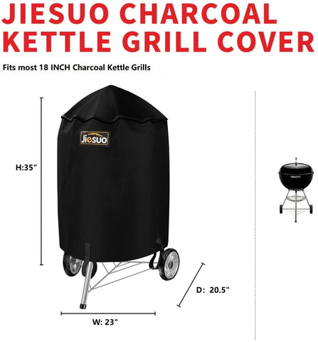 JIESUO heavy-duty polyester grill cover with waterproof layer ready for all weather