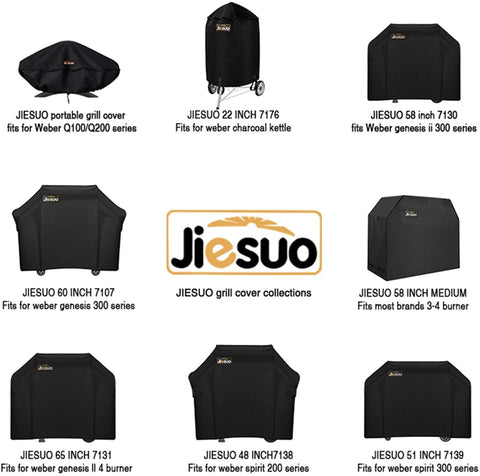 JIESUO opp bag included for compact grill cover storage