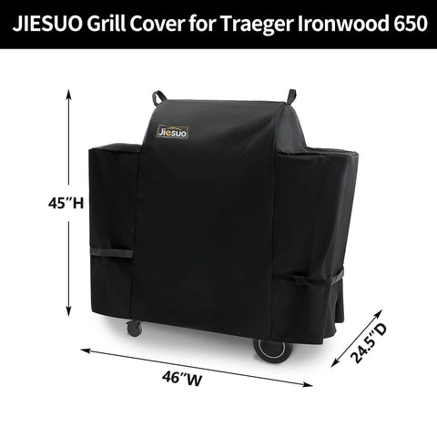Jiesuo Traeger Ironwood 650 cover uses heavy-duty fabric for durability