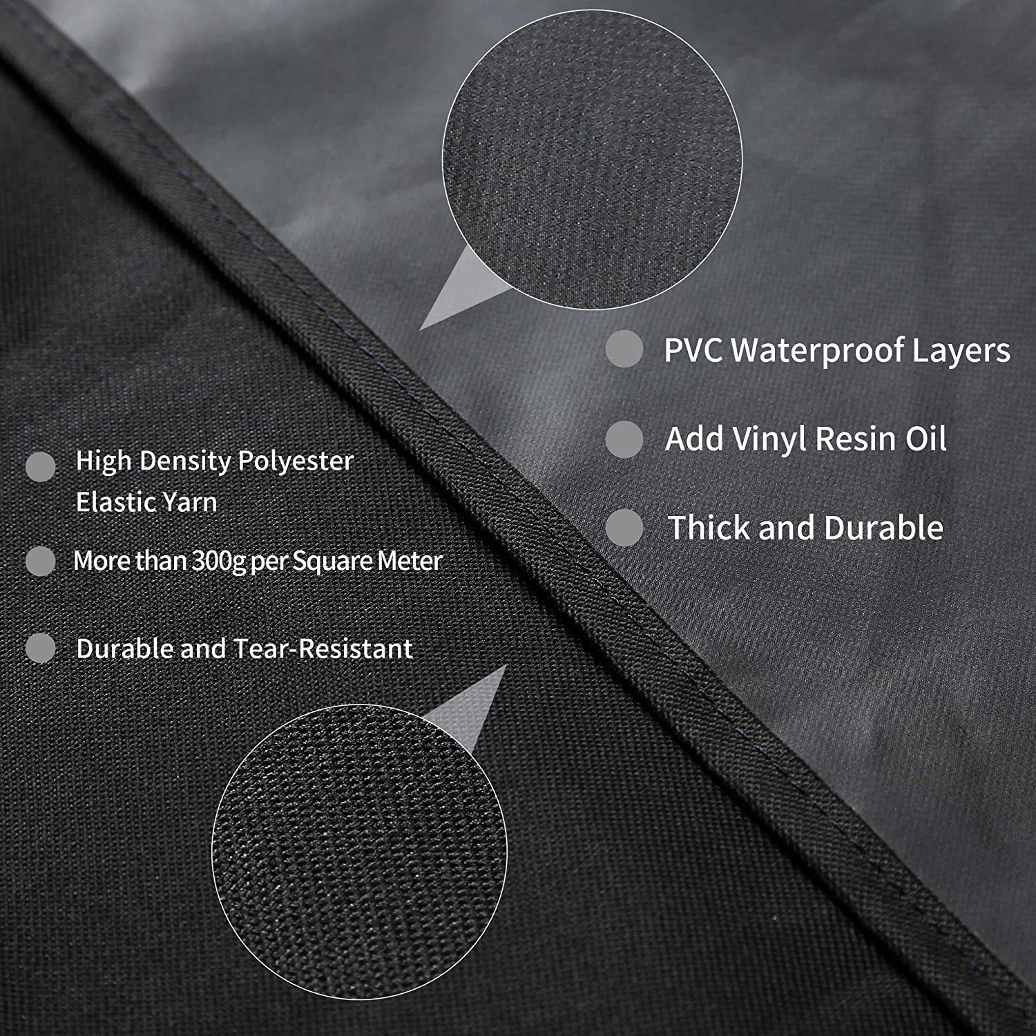 Wind-resistant Velcro straps secure the JIESUO cover
