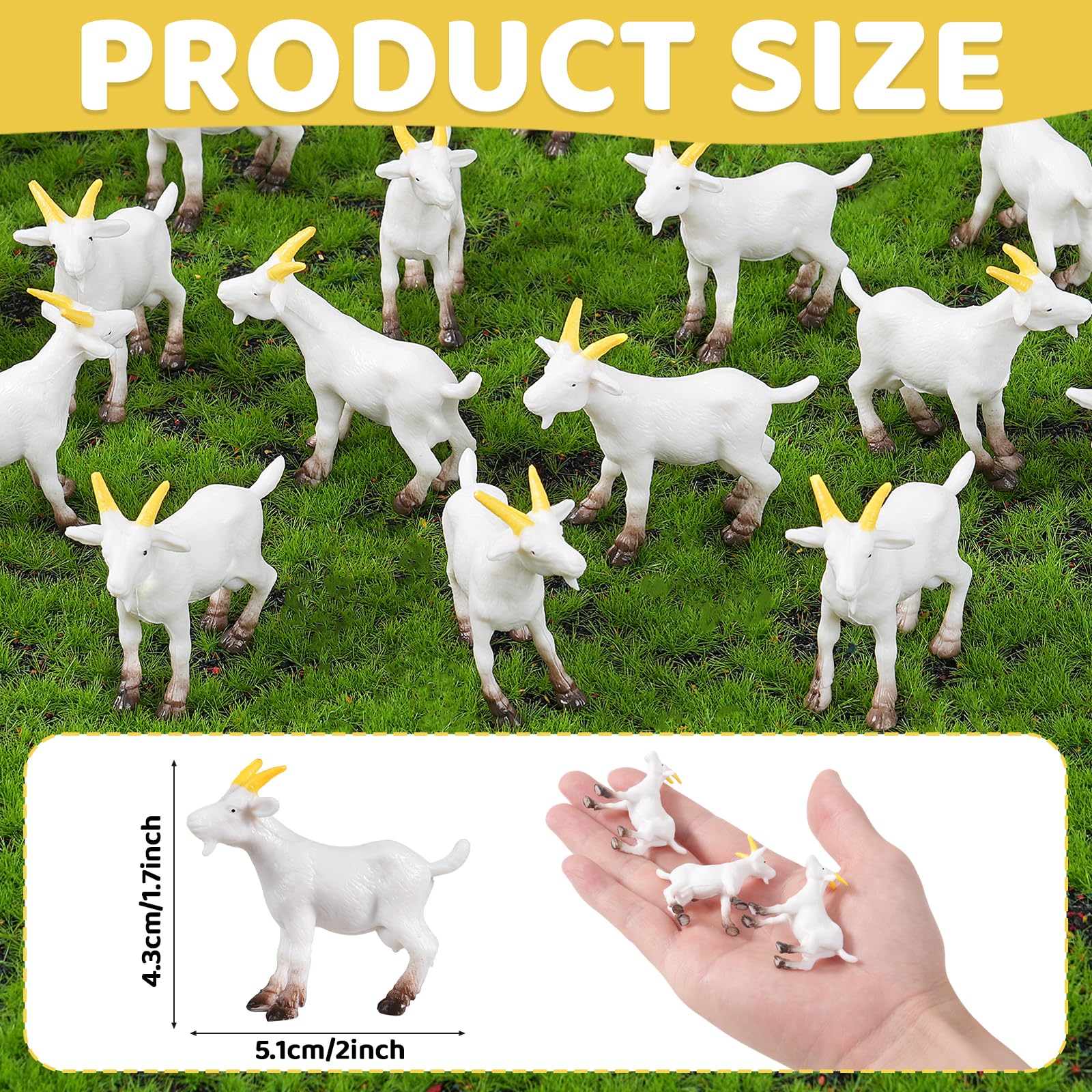 Jieting goat figurines with detailed textures for lifelike micro landscapes.