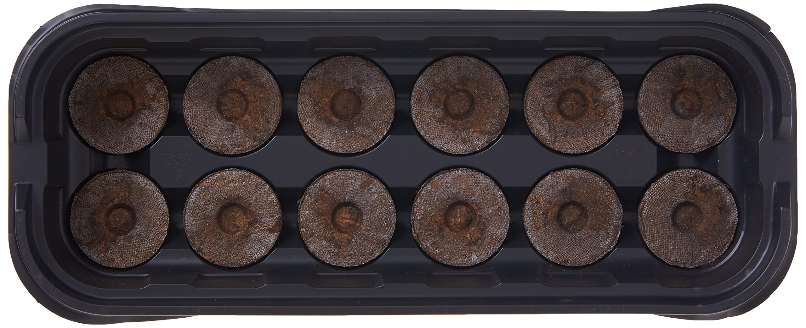 Jiffy base tray keeps moisture contained for steady germination.