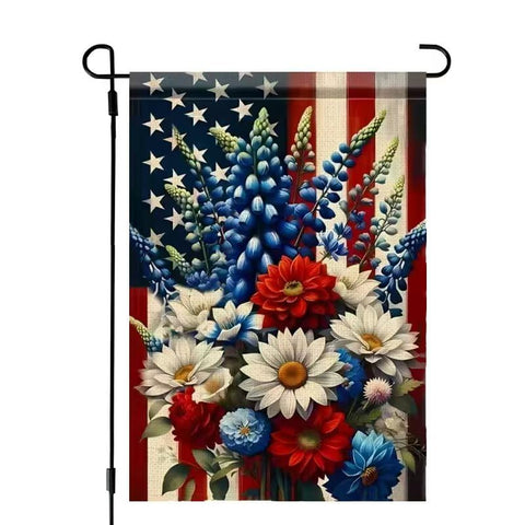 JIGINOFV 4th of July garden flag 12x18, double-sided for vibrant year-round display.