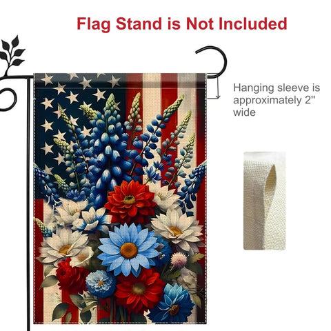 JIGINOFV burlap summer flag with weather-resistant fabric for outdoor longevity.