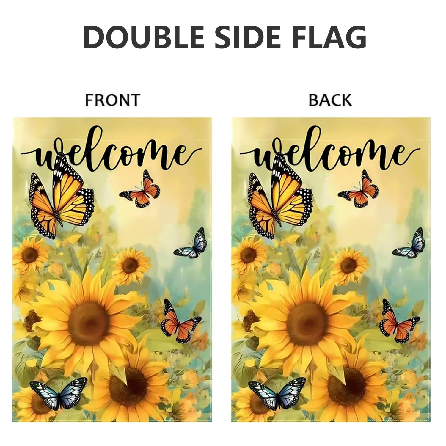 JIGINOFV burlap texture flag brings rustic charm to outdoors.