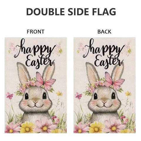 JIGINOFV Easter flag easy sleeve hanger for quick setup.