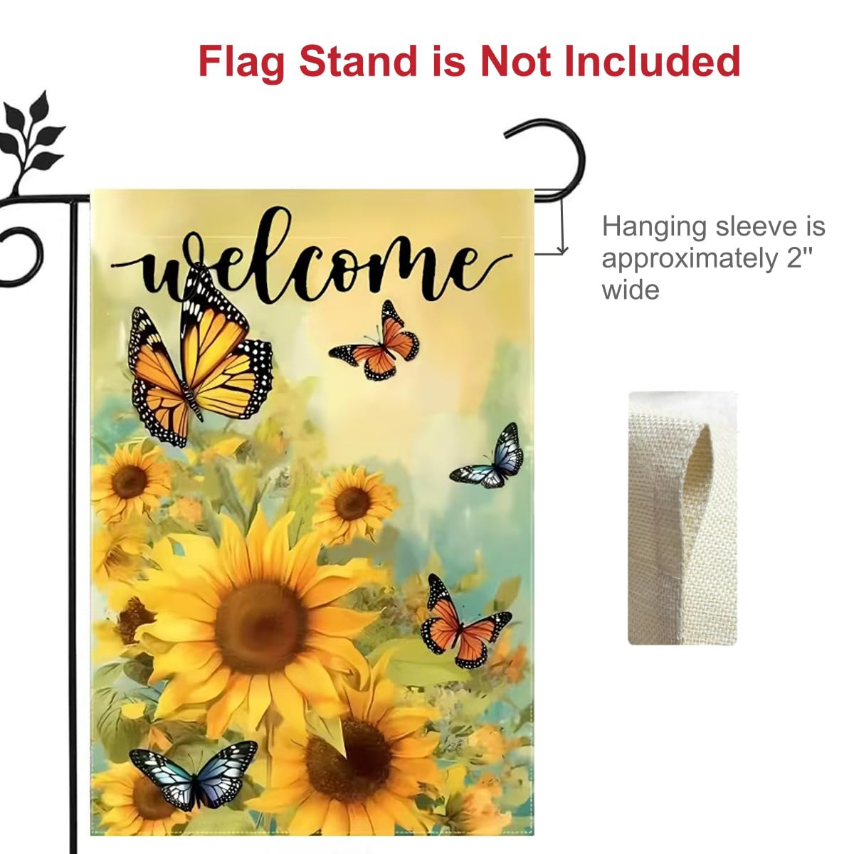 JIGINOFV easy-install sleeve flag for quick porch displays.