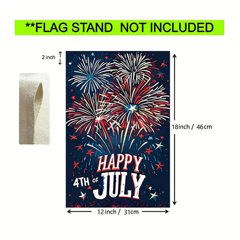 JIGINOFV Independence Day yard flag fits standard stands for quick patriotic setup.