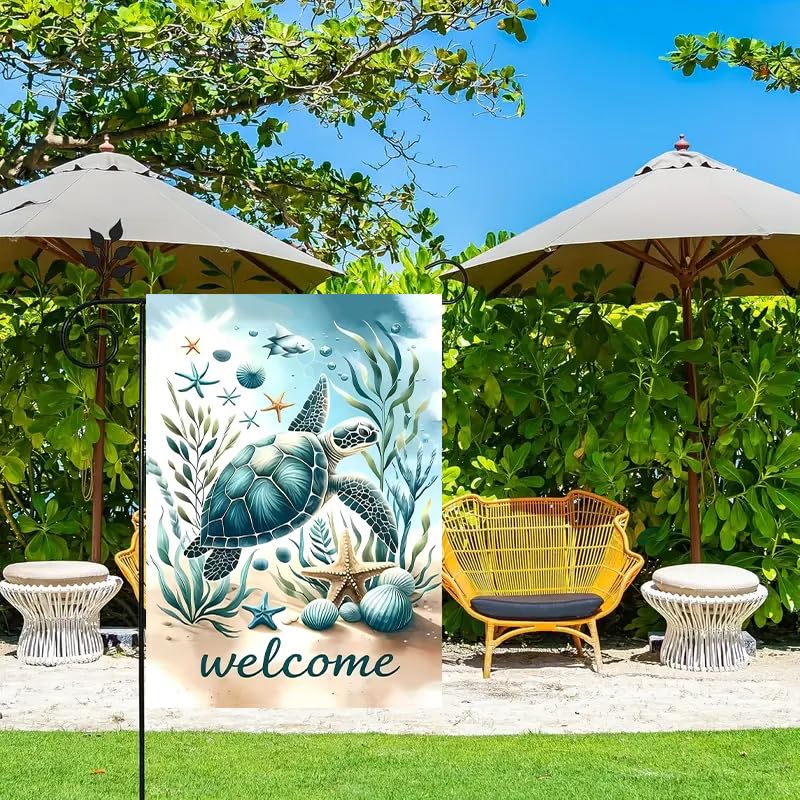 JIGINOFV outdoor garden flag 12x18 easily fits standard flag poles.