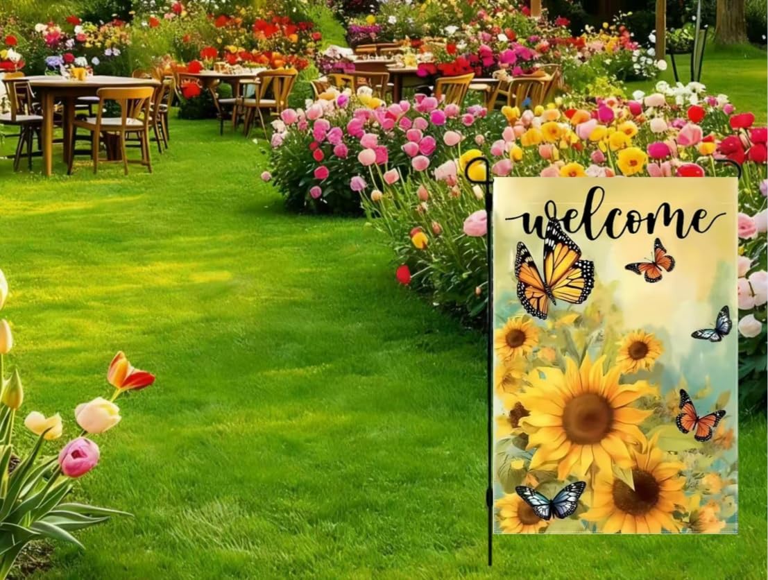 JIGINOFV outdoor summer decor flag brightens garden or porch.